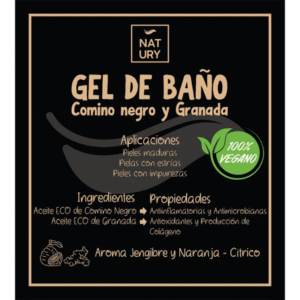GEL DE BAÑO CON ACEITE DE COMINO NEGRO Y GRANADA