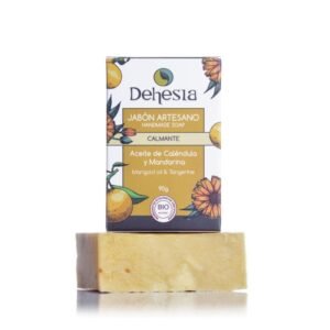 JABÓN ARTESANO CALMANTE BIO CON CALÉNDULA Y MANDARINA