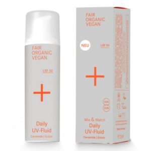 Fluido facial de uso diario SPF50 – Textura ultraligera efecto invisible, I+M