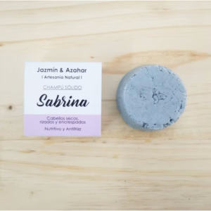 Champú Sólido SABRINA I Cabellos secos, rizados y encrespados- JAZMÍN Y AZAHAR, 100 GR