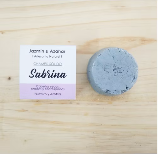 Champú Sólido SABRINA I Cabellos secos, rizados y encrespados- JAZMÍN Y AZAHAR, 100 GR
