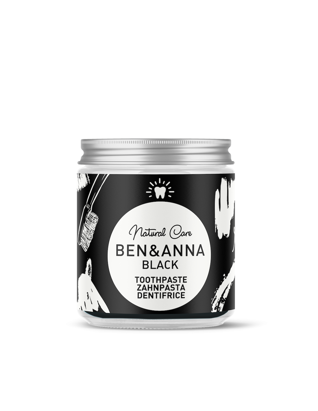 Dentífrico black tarrito de cristal- Benn &Anna, 100 ml