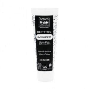 Pasta de dientes Blanqueadora menta Bio y carbón activo NaturaBIO Cosmetics, 75 ml